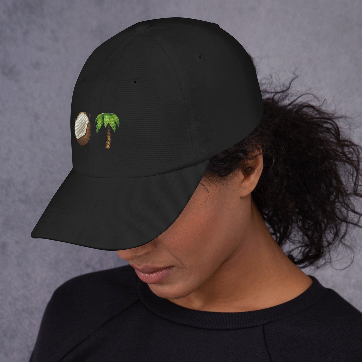 Coconut Tree Embroidered Hat